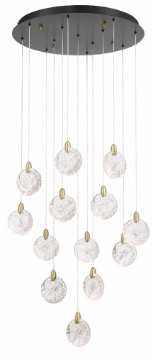 Luminaria decorativa colgante 23.6" de LED integrado 65W (13×5W), 3-CCT (3000/4000/5000K), 7150 lm. Dimeable. Dry Location