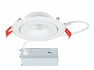Luminaria para empotrar en cielo 4" de LED integrado 9W, CCT 27‑30‑35‑40‑5000K, 775 lm. Dimeable ELV/TRIAC. Wet Location