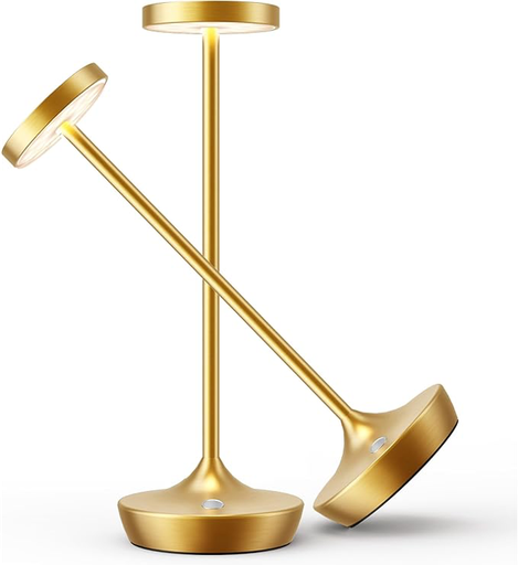 [X004AYR24Z] Luminaria decorativa de mesa de LED integrado 12,2". Recargable