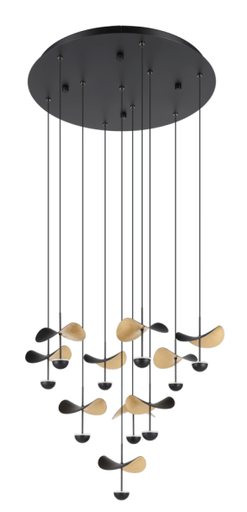 [390339A] Luminaria decorativa colgante de LED integrado 23W, 3000K, 2063lm. Dimeable